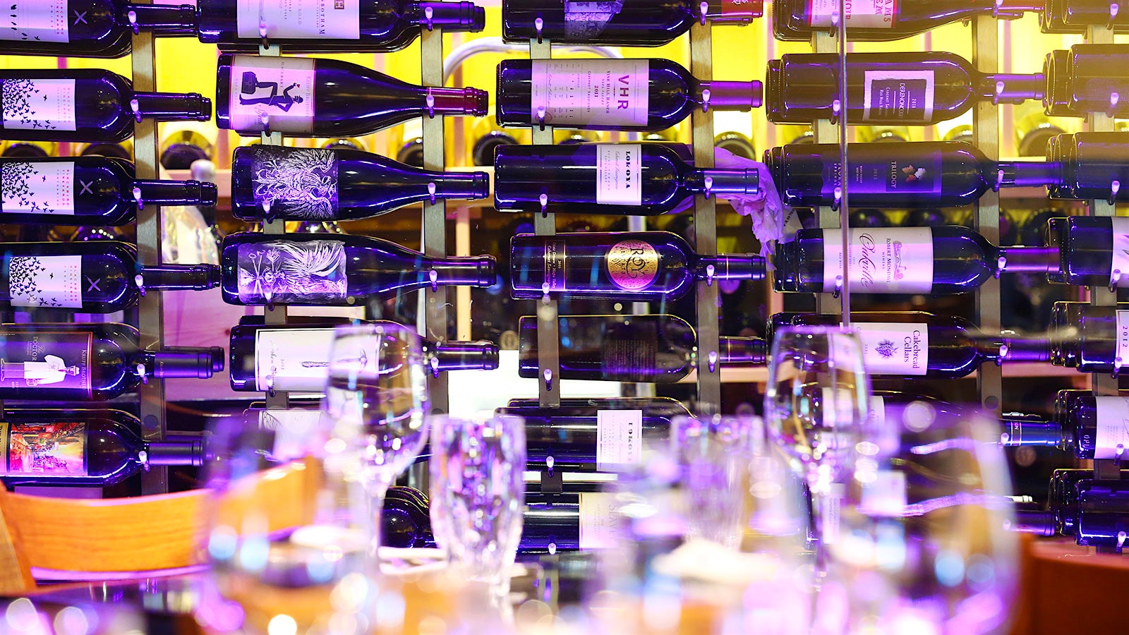 Bottles on display at Next Bistro